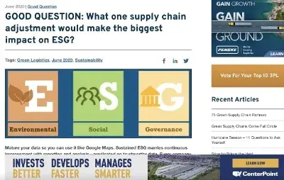 biggest impact on ESG