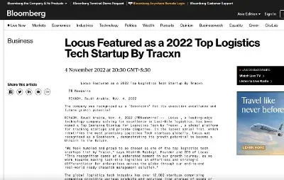 bloomberg top logistics tech startup