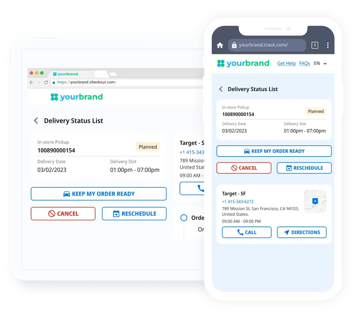 Track orders from anywhere