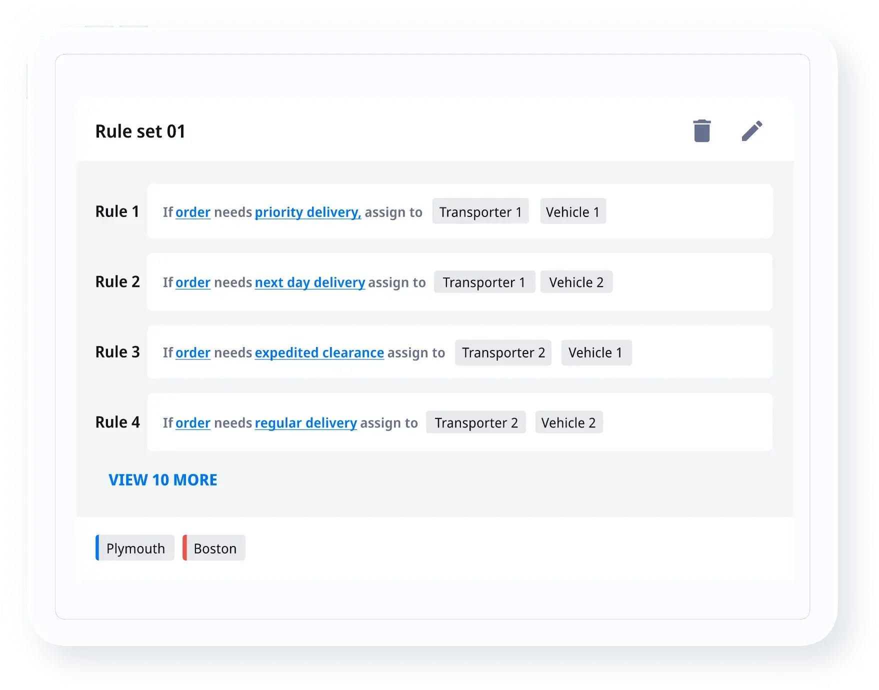 Allocate Orders to the Right Transporters via Rule-based Engine